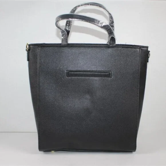 London Fog Black Sophia Studded Tote Shoulder Bag - Picture 6 of 8